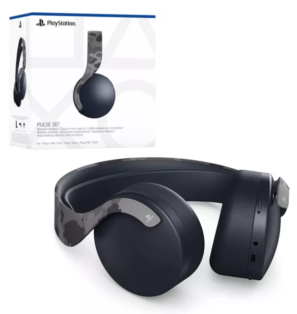 Cuffie Stereo Sony wireless con microfono PULSE 3D GREY CAMO per Play Station 5