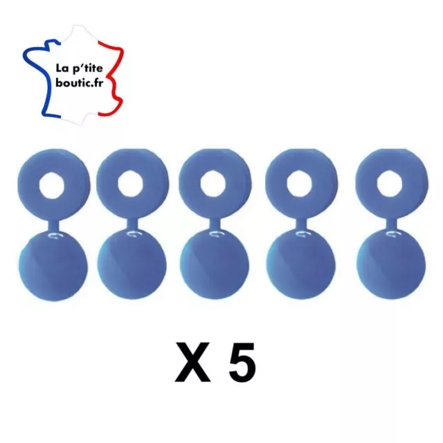 5 capuchons caches vis rivets BLEU plaque immatriculation voiture moto scooter