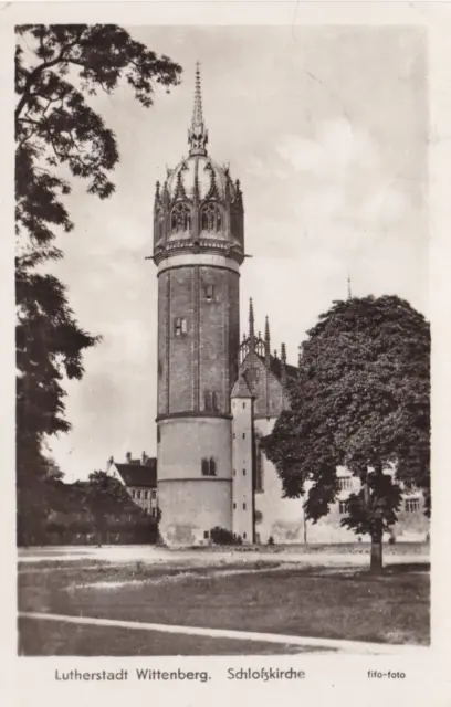 Ansichtskarte Postkarte Wittenberg Lutherstadt Schloßkirche AK