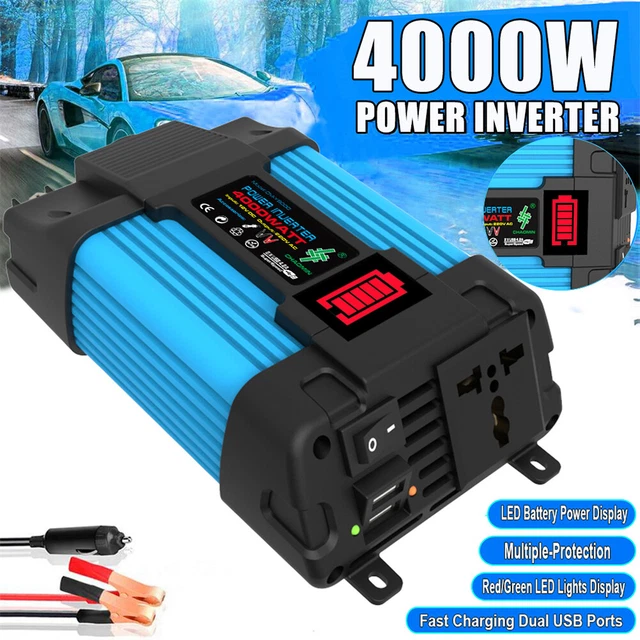 Transformer Convertidor LED Rojo Verde Luces de Trabajo Pantalla Capacidad de Batería
