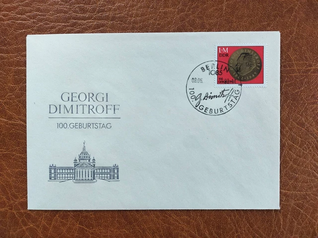 FDC DDR Einzelmarke aus Block 68, 100. Geburtstag von Georgi Dimitroff, ESST