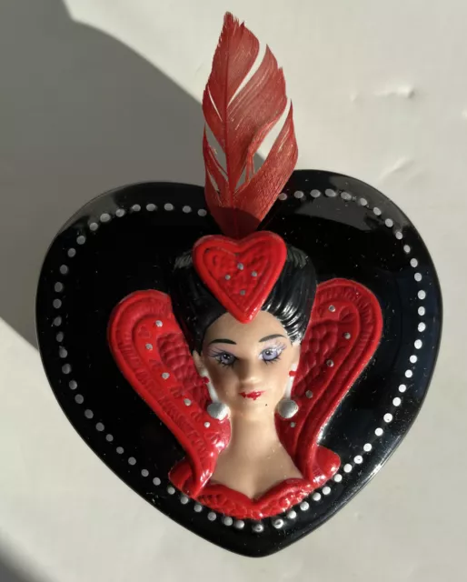 VTG Bob Mackie ‘Barbie Queen Of Hearts’ Trinket Box 1995 Mattel/Enesco Hinged