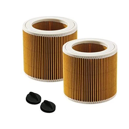 2x Filtre Cartouche compatible avec Karcher Aspirateur WD3 Premium, WD2, WD 3 P,