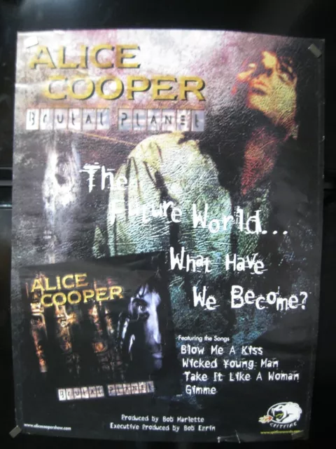 Vintage 2000 Alice Cooper Brutal Planet Promotional Poster