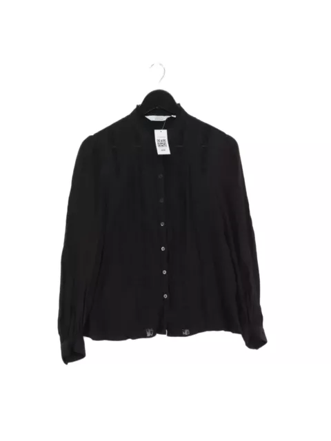 & Other Stories Women's Blouse UK 10 Black 100% Viscose Basic