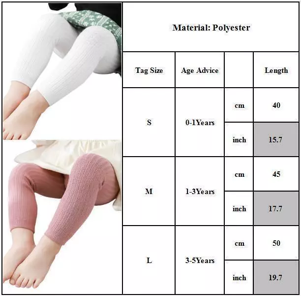 Kids Baby Girls Elastic Waist Leggings Stretch Plain Skinny Long Pants Trousers 3