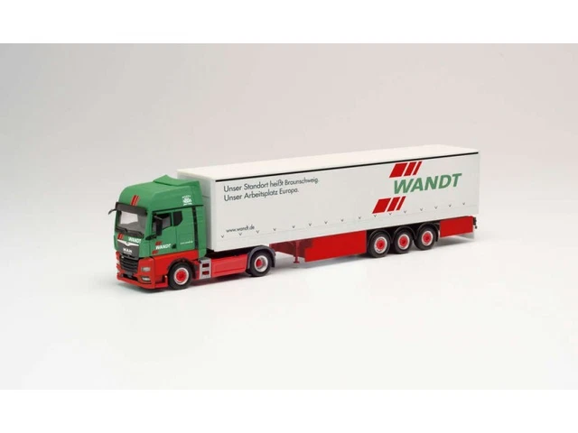 Herpa 959308 - 1/87 MAN TGX GX Rimorchio Con Cassone Blank - Nuovo