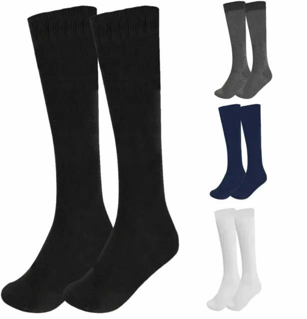 3 Pairs Girls Ladies Knee High Long School Socks Knee Length Socks All Size