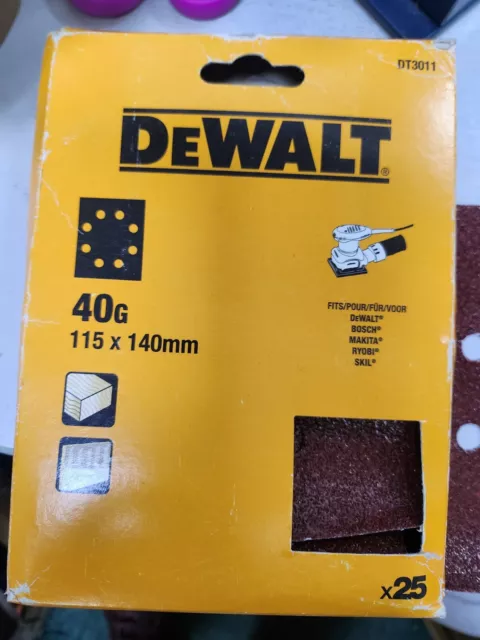 Dewalt Dt3011 25 X  40Grit 115Mm Palm Sander Sanding Sheets D26441