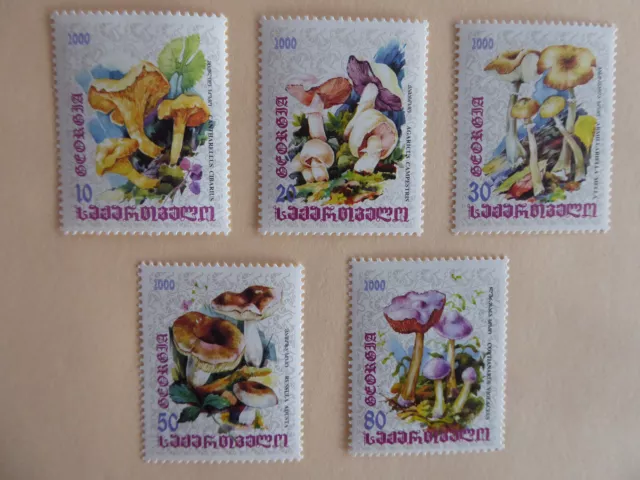 Briefmarken Pilzmotive, Georgien, Postfrisch, Mi. Nr. 359-363