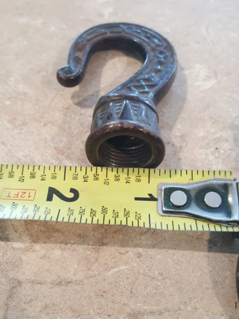 Antique Vtg Victorian Eastlake Cast Iron Ornate Ceiling Wall Hanger Hooks 3