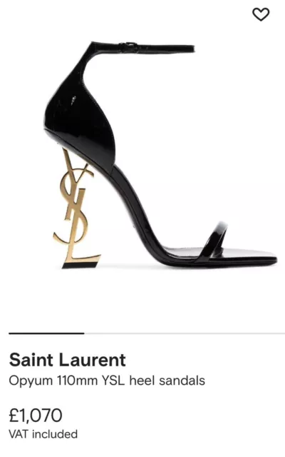 YSL OPYUM HEELS Sandals Shoes Yves Saint Laurent RRP £855 Black with ...
