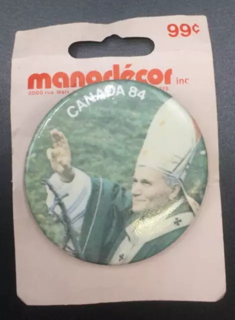 1984 Pope John Paul II Visit to Canada Button Pinback