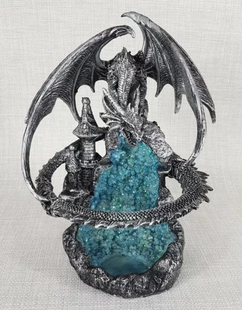 Dragon Protector Castle Oil Burner Ornament Statue Figurine Sculpture Décor 23cm 2