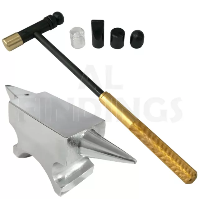 Mirror finish horn anvil steel doming dapping 6 parts hammer tool