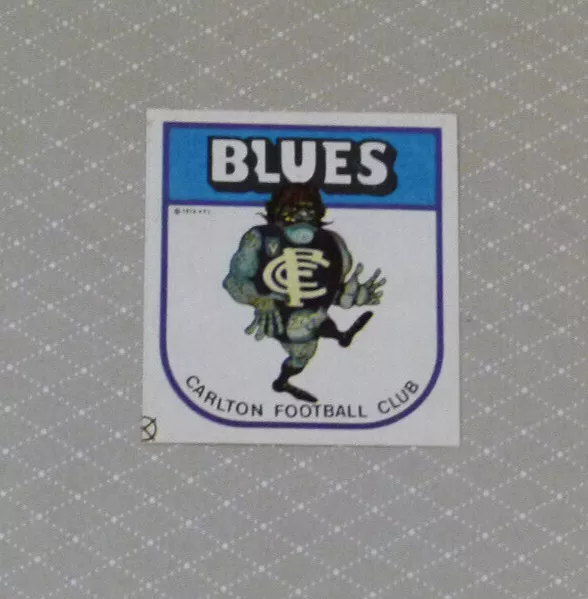 CARLTON BLUES .. Original vintage 1970,s VFL AFL Footy sticker