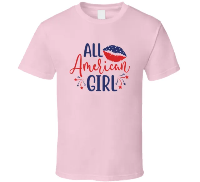 All American Girl Tee Usa Pride Tshirt July 4th T Shirt