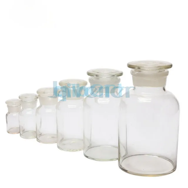 60ml 125ml 250ml 500ml 1000ml Glass Jar Wide Mouthed Reagent Bottle Chemical