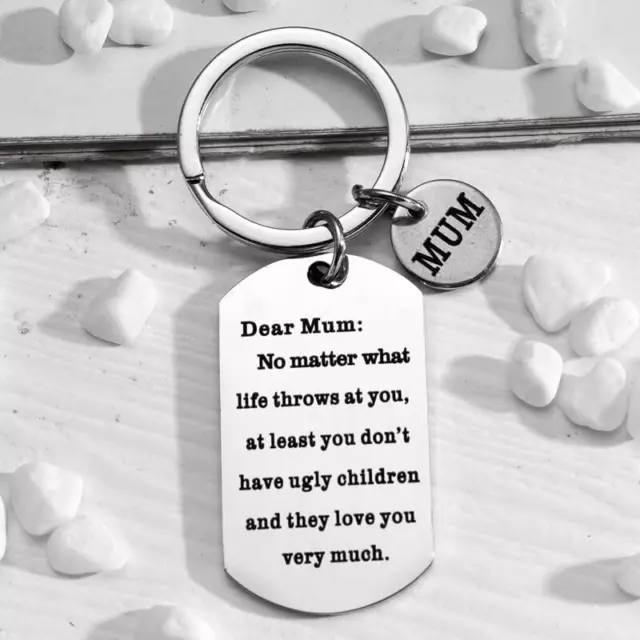 Funny Gifts for Mom Mum Keychain for Mom Mother Birthday Christmas Presents for 3