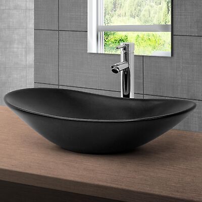 Colore : A LUYIASI Nordico Esterno Rosso Interno Bianco Ovale Sottile Lavandino Ceramico 60 CM Bagno Sopra Contro Lavabo Lavabo Arte Bacino bathtub 