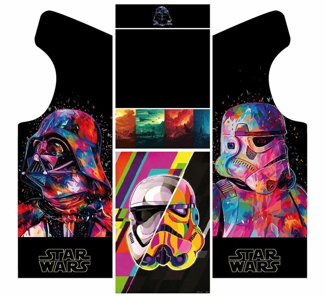 Stickers Star Wars Pour Borne D'arcade Modèle 3 – Décoration Gaming Rétro, Fabriqué En France