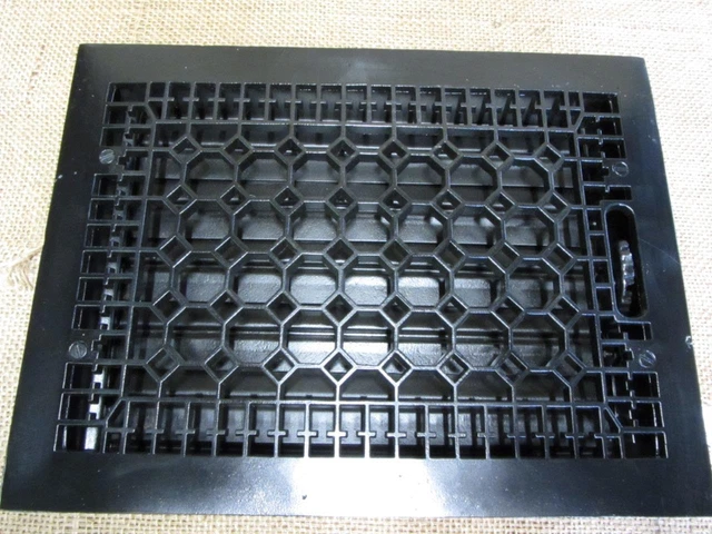 Vintage Cast Iron Register Grate Antique Old Heat Vent Furnace Hardware 10718