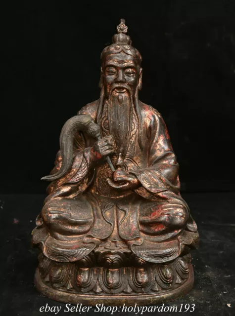 10.8" Old Chinese Bronze Very high lord Buddha Statue Sculpture