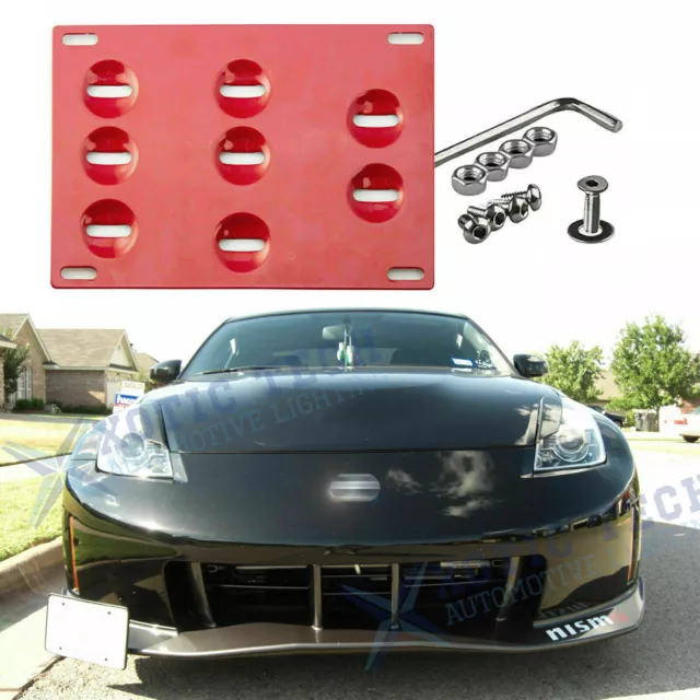 FOR 09-12 NISSAN 370Z Nismo Front Bumper Tow Hook License Plate