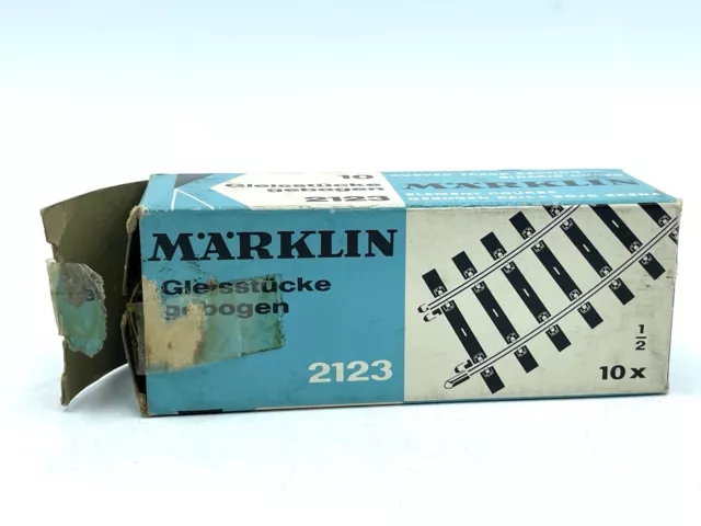 MÄRKLIN 2123 Spur H0, Gebogenes K-Gleis R1, 10 Stück # NIB AZ