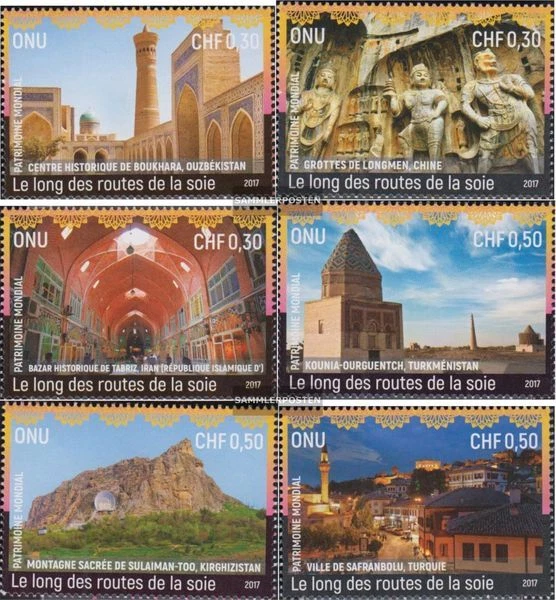 UNO - Genf 1012-1017 (kompl.Ausg.) gestempelt 2017 Entlang der Seidenstraße
