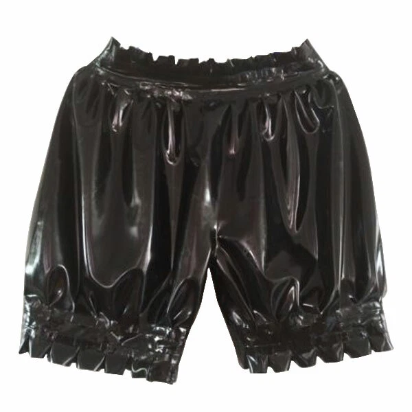 Pantaloni sexy lattice volant pantaloncini vita media gomma biancheria intima Halloween