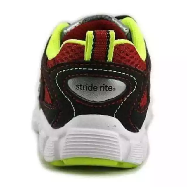 Stride Rite | Boys Athletic Shoes Sneakers Propel | Black Red Lime Green | 11 2