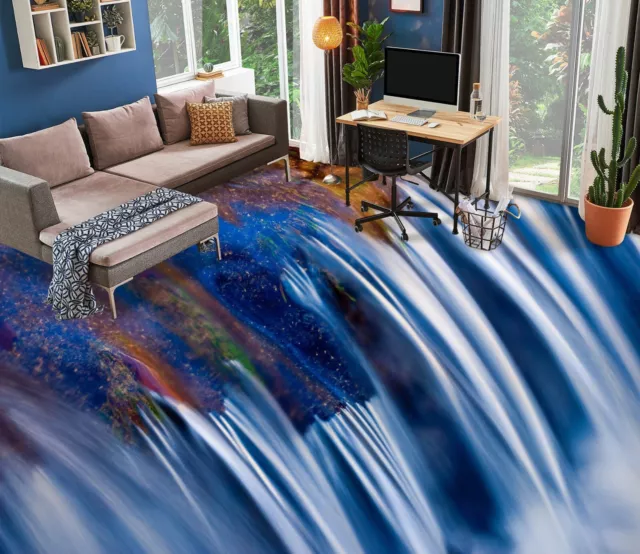 3D Blue Waterfall O7012 Floor WallPaper Murals Wall Print Decal 5D Romy 2024