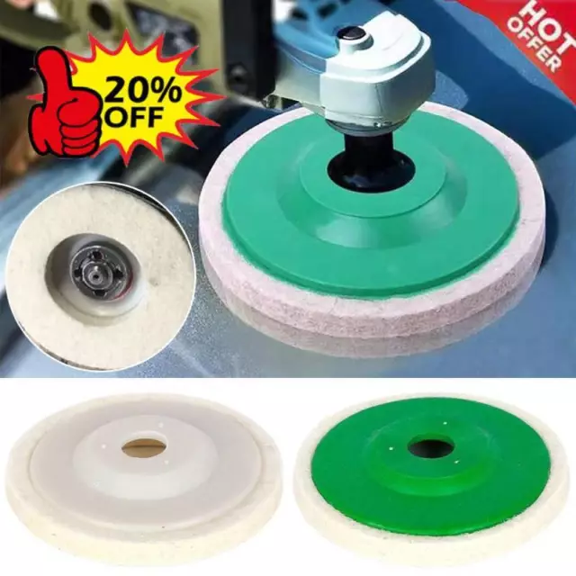 Grindshine Pro Pad, Wool Felt Polishing Wheel Disc,for 100 Angle Grinder;