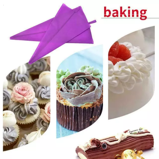 Silicone Reusable Icing Piping Cream Pastry Bag Cake DIY Tool Decor