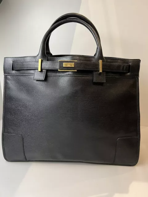 CHANEL BLACK POLYESTER Leather Trim Tote Shoulder Bag Handbag