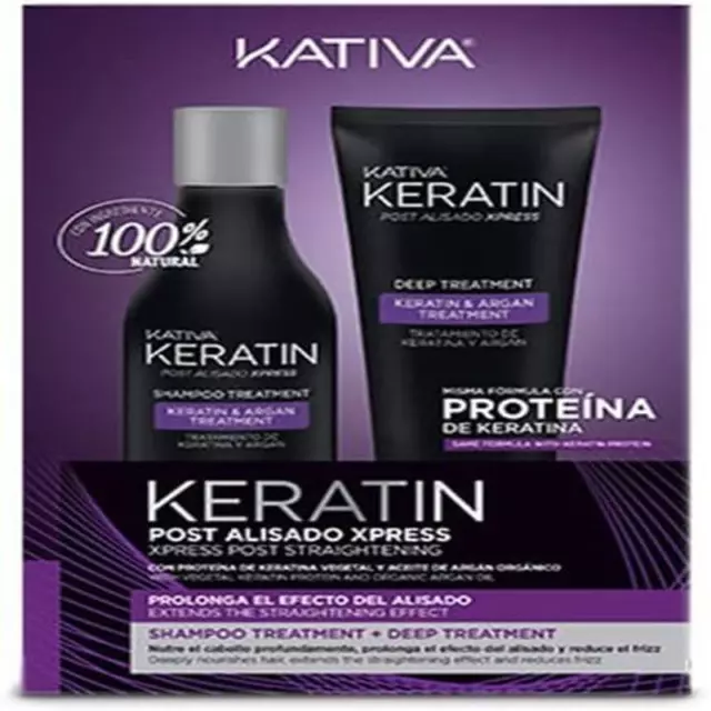 KATIVA Keratin Post Alisado Xpress Shampoo Behandlung + tief - Post...