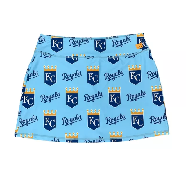 Loudmouth Ladies Kansas City Royals Golf Skort Womens L Large Blue Stretch Mini