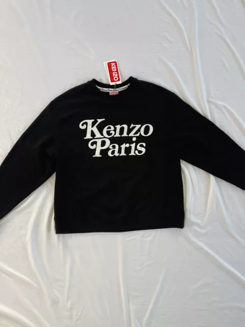 KENZO PARIS Mens Black Crew Neck Sweater L - NWT $435