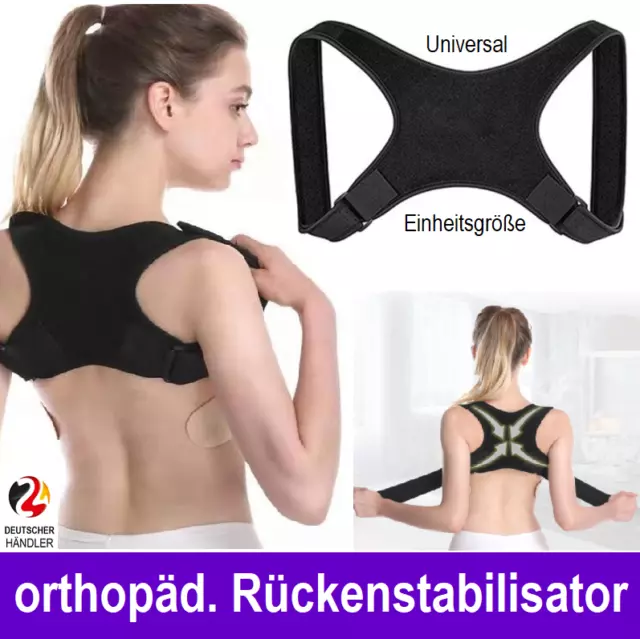 Rückenstabilisator Geradehalter Haltungskorrektur Rückenhalter Rückenbandage✔Gut