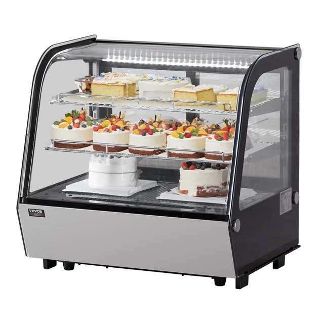 VEVOR REFRIGERATED DISPLAY Case Bakery Display Fridge Case 4.2 cu ft ...