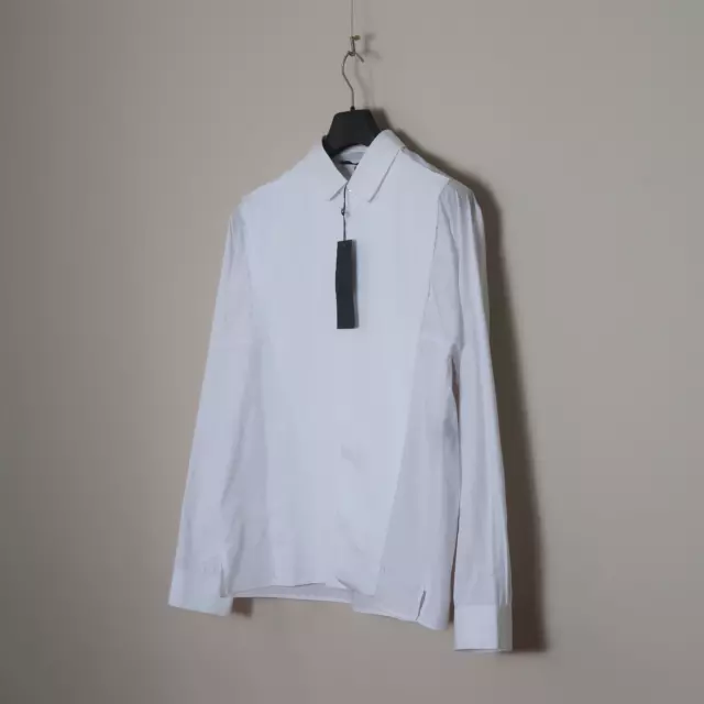 HAIDER ACKERMANN Cotton & Silk Frayed Seam Shirt | L (Fits M) | BNWT | RRP £650