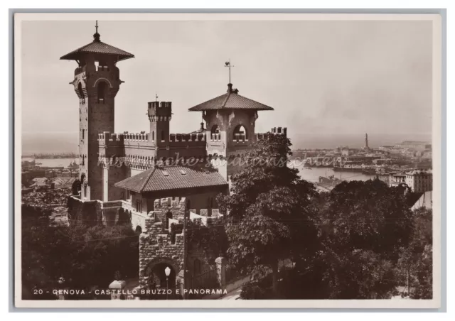 Genua / Genova Italien - Castello Bruzzo - Hafen - Altes Foto AK 1930er