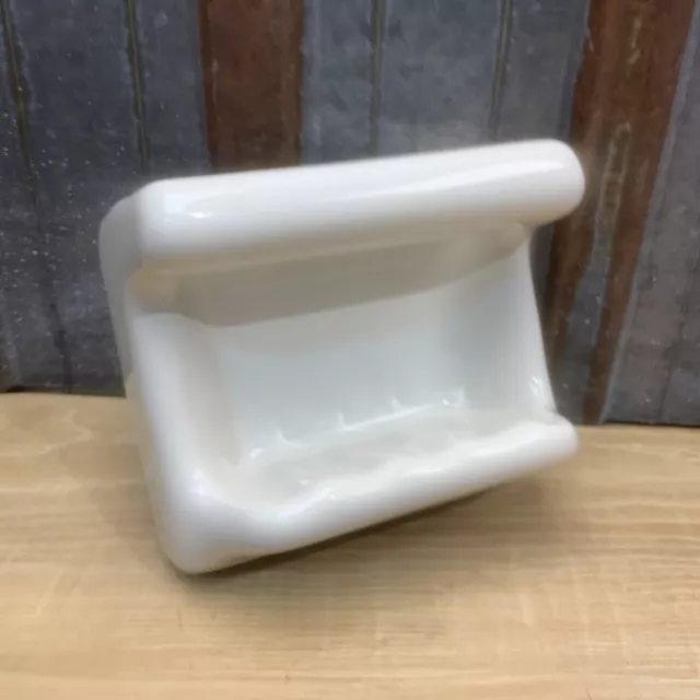 Glossy Biscuit; Ceramic Soap Dish Tray with washcloth holder/Grab Bar  NEW STOCK