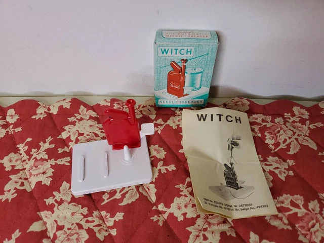 Hilo de aguja de bruja vintage con caja e instrucciones nuevo en caja hecho en el sur de Alemania