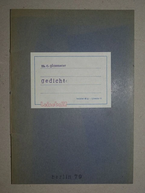 8 Werke Michael Glasmeier - Walfang Lyrik Gedicht Pontomoro Freunde Kunst - 1980 5