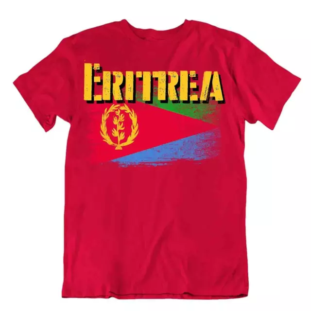 T-shirt Eritrea bandiere pezzo a T ricordo di viaggio camicetta tè Eritrea bandiera top regalo