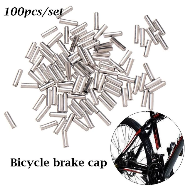 4mm Aluminum AL6061 Alloy Bike Derailleur Shifter Cable Housing End Caps Ferrules - 50pcs Bag