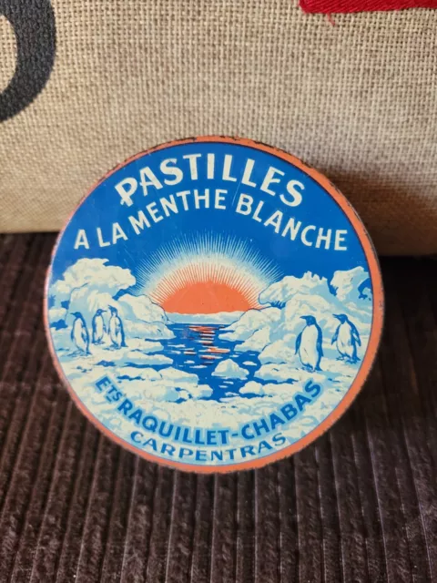 Jolie Petite Boite Pastilles À La Menthe Blanche Carpentras Collection Bonbons