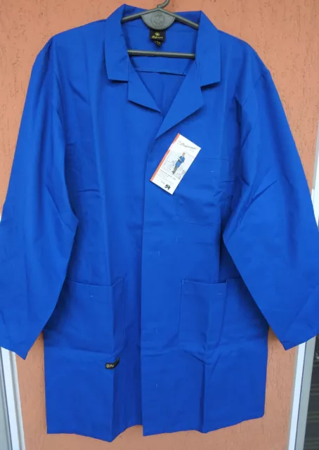 VINTAGE LAB COAT Long Work Jacket Professional Chore Boho Urban Blue ...